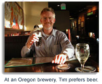 Tim at a brewery